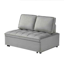 画像をギャラリービューアに読み込む, Convertible Sleeping Sofa Bed, Modern Velvet Fabric Double Seat Sofa Bed, Sleeping Sofa Bed With 2 Backs And Detachable Backs, Backs, Suitable For Living Room Bedroom,Grey