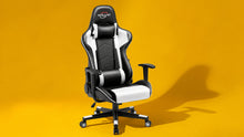 画像をギャラリービューアに読み込む, Gaming Chair Racing Style High-Back PU Leather Swivel Chair W/Headrest Lumbar