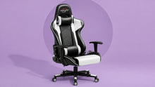 画像をギャラリービューアに読み込む, Gaming Chair Racing Style High-Back PU Leather Swivel Chair W/Headrest Lumbar