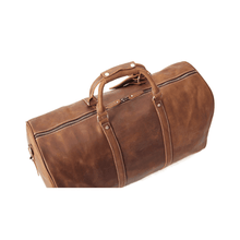 Load image into Gallery viewer, Handmade Vintage Full Grain Leather Travel Bag, Extra Large Duffle Bag - VB