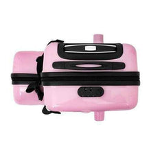 Laden Sie das Bild in den Galerie-Viewer, Pink Luggage Case Kids Ride-On Roll Suitcase Luggage Bags Wheeled Trolley Lugg