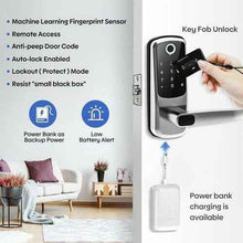 Laden Sie das Bild in den Galerie-Viewer, 5in1 Video Smart Lock Fingerprint Keyless Digital Keypad Code APP Entry Lock