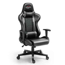画像をギャラリービューアに読み込む, Gaming Chair Racing Style High-Back PU Leather Swivel Chair W/Headrest Lumbar
