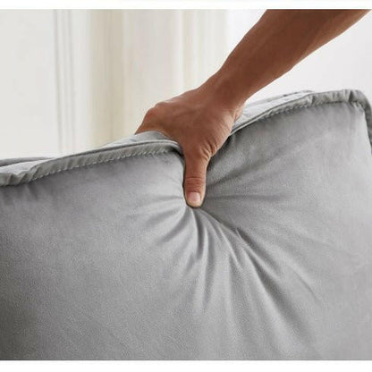 Convertible Sleeping Sofa Bed, Modern Velvet Fabric Double Seat Sofa Bed, Sleeping Sofa Bed With 2 Backs And Detachable Backs, Backs, Suitable For Living Room Bedroom,Grey - dev3 aff 