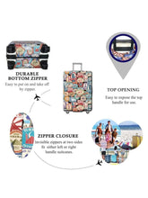 โหลดรูปภาพลงในเครื่องมือใช้ดูของ Gallery Personalized Luggage Case Suitcase Cover Thick Elastic Travel Luggage Protective Cover for 18 - 30 Baggage Detachable Dust Bags
