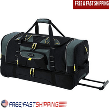画像をギャラリービューアに読み込む, Jumbo 36in Rolling Duffel Bag Telescopic Handle Blade Wheels Extra Storage New
