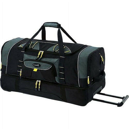 Jumbo 36in Rolling Duffel Bag Telescopic Handle Blade Wheels Extra Storage New - dev3 aff 