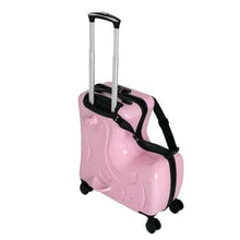 画像をギャラリービューアに読み込む, Pink Luggage Case Kids Ride-On Roll Suitcase Luggage Bags Wheeled Trolley Lugg

