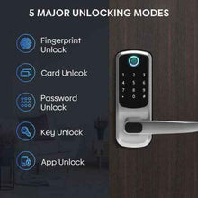 Laden Sie das Bild in den Galerie-Viewer, 5in1 Video Smart Lock Fingerprint Keyless Digital Keypad Code APP Entry Lock
