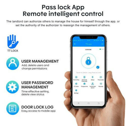 5in1 Video Smart Lock Fingerprint Keyless Digital Keypad Code APP Entry Lock - dev3 aff 