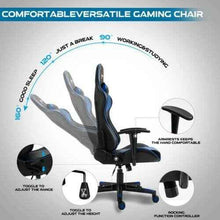 画像をギャラリービューアに読み込む, Gaming Chair Racing Style High-Back PU Leather Swivel Chair W/Headrest Lumbar
