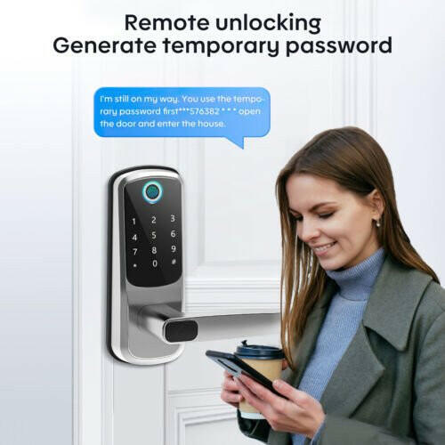 5in1 Video Smart Lock Fingerprint Keyless Digital Keypad Code APP Entry Lock - dev3 aff 